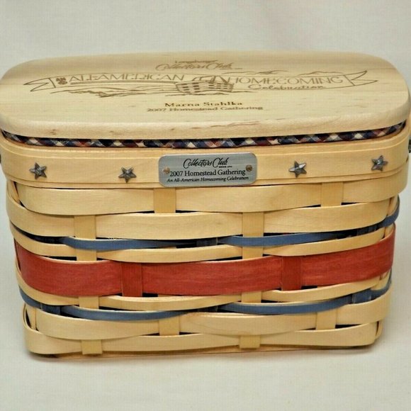 Longaberger 2007 Collectors Club Homestead Gathering Basket Combo Family Signed - Picture 2 of 13